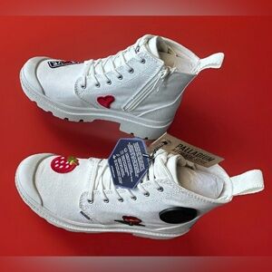 PALLADIUM Pallabase Twill Canvas Boots Women’s Sz 6 Customized By Artist